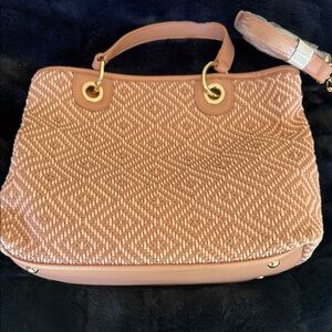 Jen & Co Nancy Vegan Diamond Woven Tote